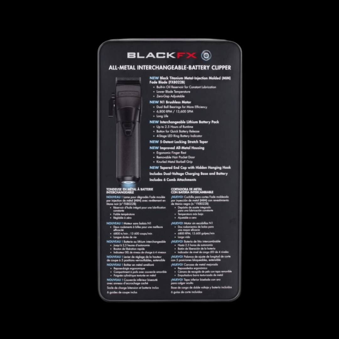BaBylissPRO FXONE Cordless Hair Clipper BLACKFX