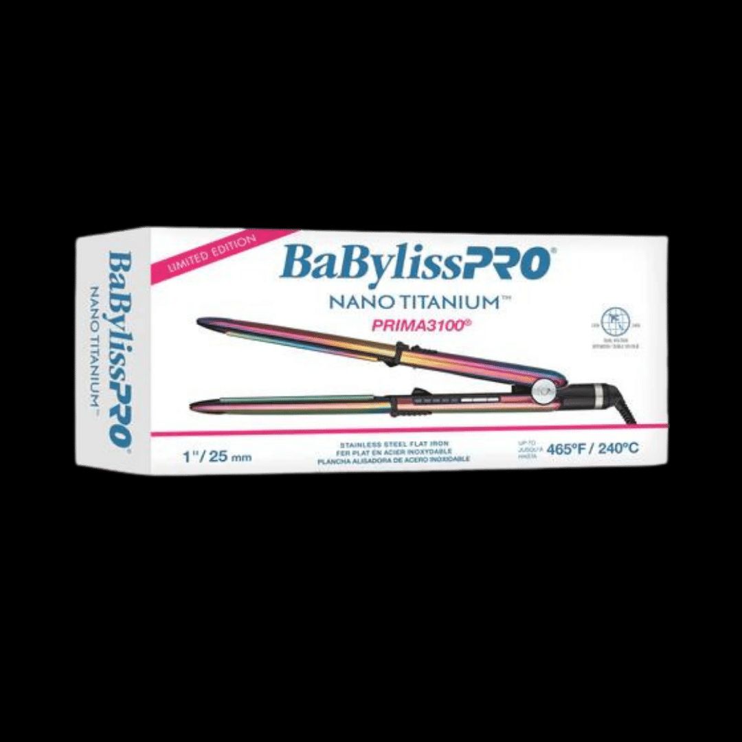 BaByliss PRO Limited Edition Iridescent Nano Titanium Prima 3000 Stainless Steel Flat Iron Multicolor