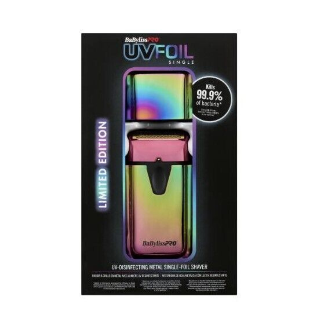 BaBylissPRO-UVFOIL-Iridescent-UV-Disinfecting-Metal-Single-Foil-Shaver-Model-FXLFS1R-multicolor