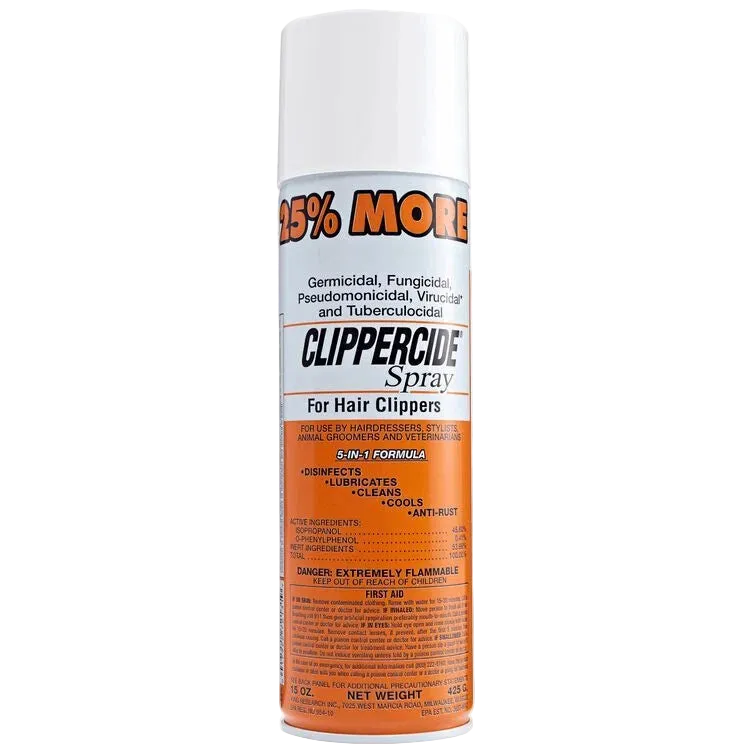 Clippercide spray can for hair clippers