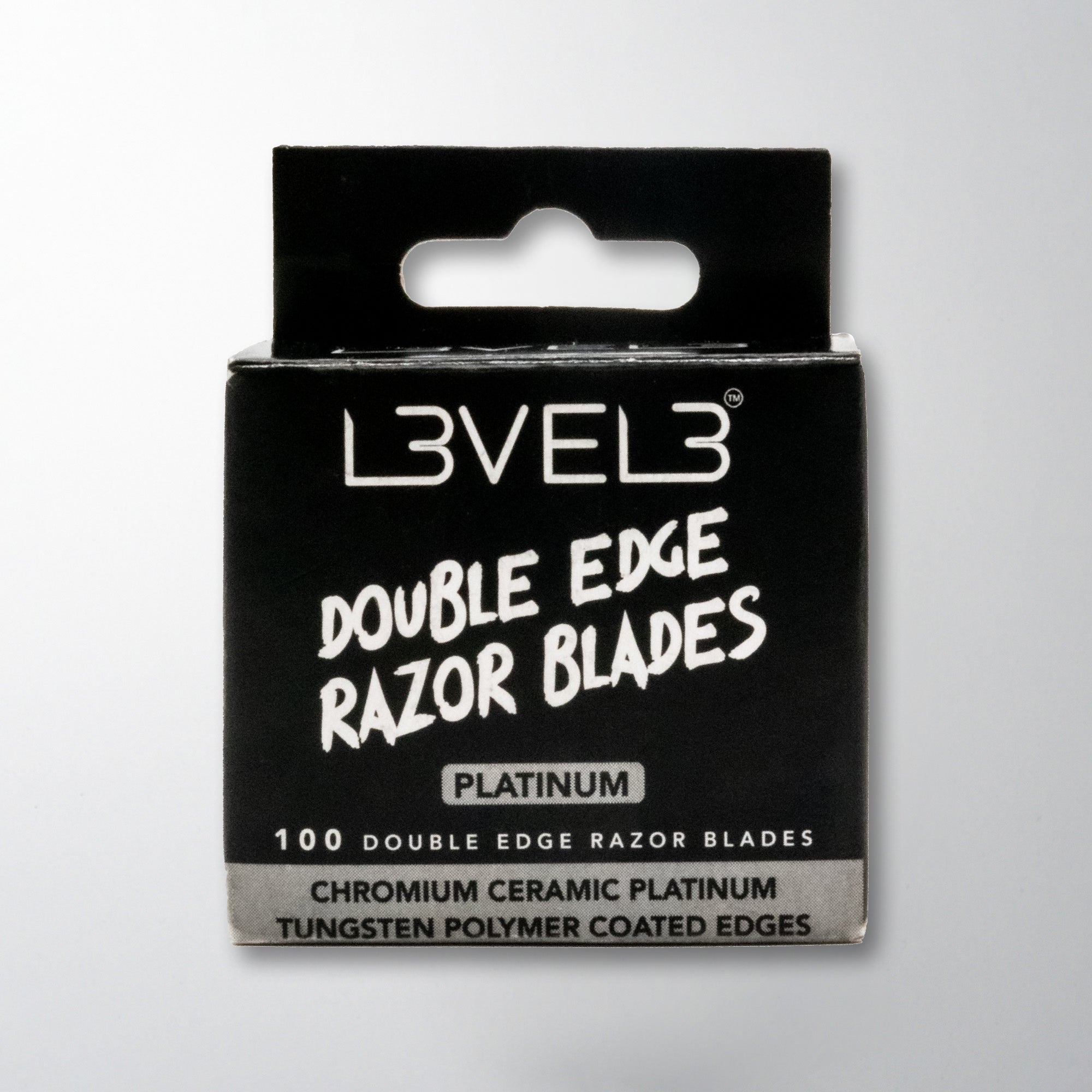 L3VEL3 Platinum Double Edge Razor Blades box of 100 for professional barbers
