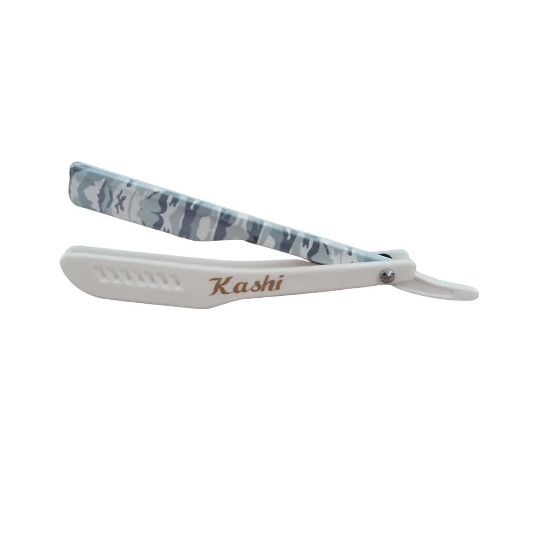 Kashi RW-130C Straight Razor Blade White and Camo print Color