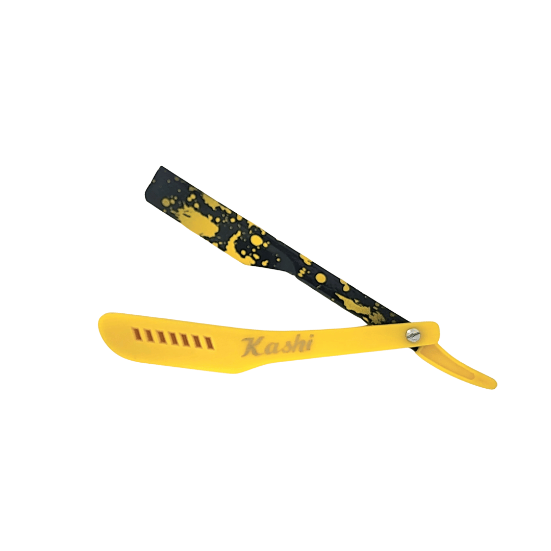 Kashi RY-130C Straight Razor Blade Yellow and print Color