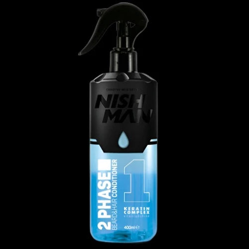 Nishman 2 Phase Beard & Hair Conditioner w/ Keratin Complex (400ml/13.5oz)