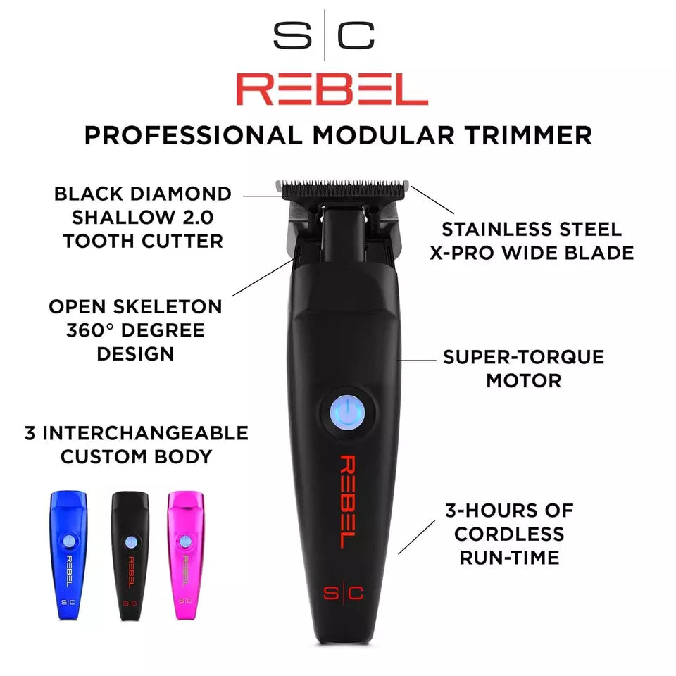Rebel Professional Hair Trimmer Modular Super-Torque Motor Cordless
