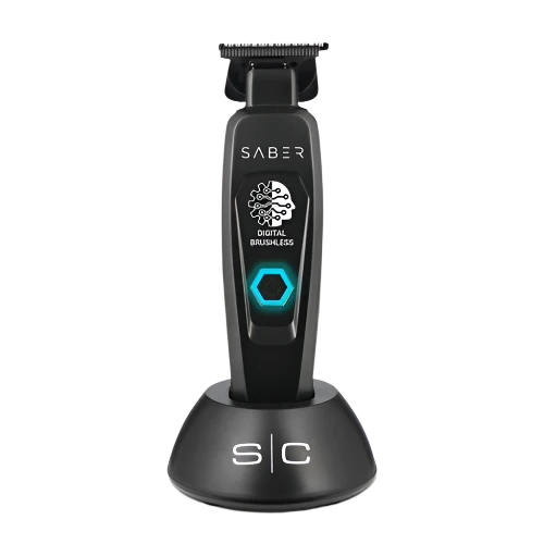 StyleCraft Saber Hair Trimmer Cordless Digital Brushless Motor Metal - Black Color