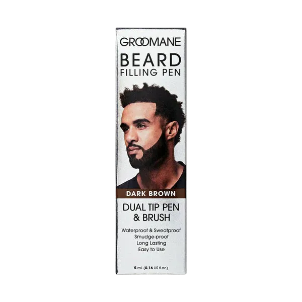 GROOMANE Waterproof Beard Filling Dual Tip Pen & Brush