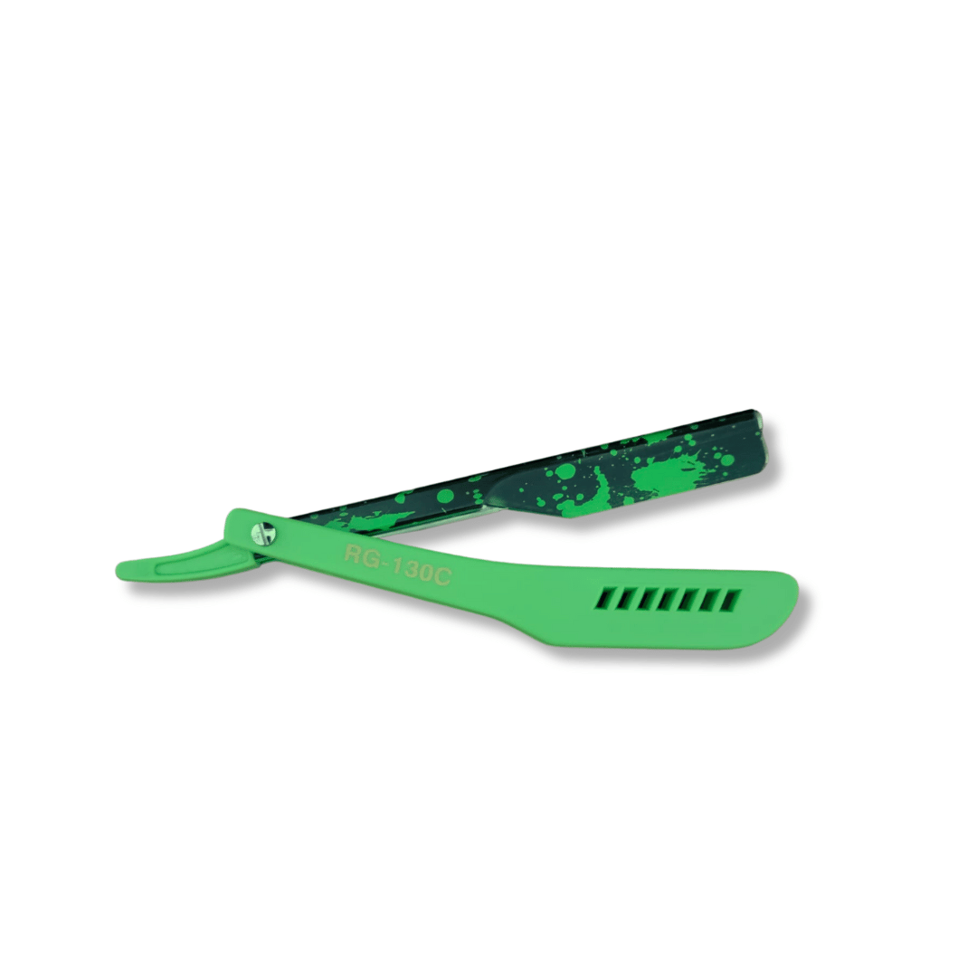 Kashi RG-130C Straight Razor Blade Green and print Color
