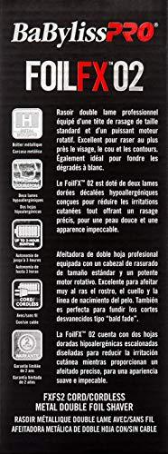 BaBylissPRO FXFS2 FOILFX02 Cordless Metal Double Foil Shaver