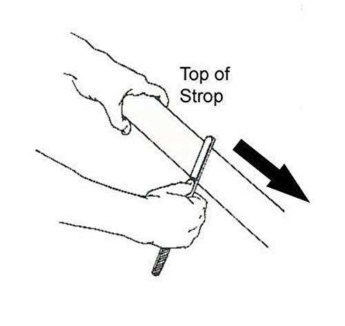 Leather Strop for Straight Razor Honing, Shaving Strap Beige and Black color