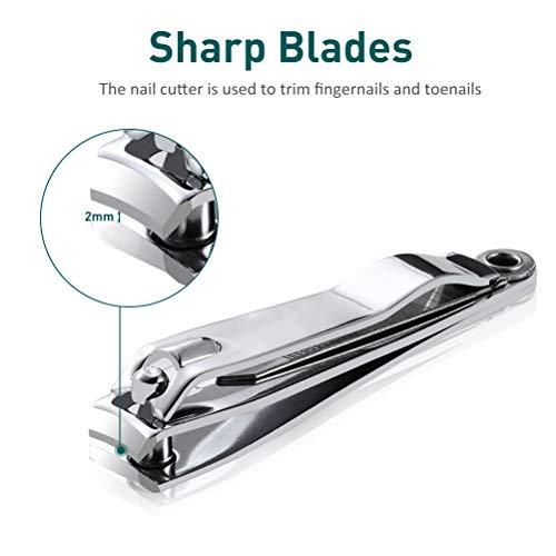 Nail Clippers Toenail Clipper Professional Fingernail Cutter Stainless Steel Nail Cutter Kit for Women Men Seniors