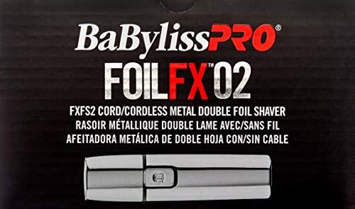 BaBylissPRO FXFS2 FOILFX02 Cordless Metal Double Foil Shaver