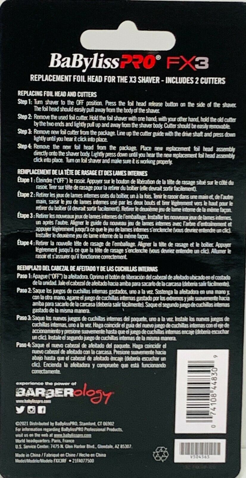 BaByliss PRO FX3 High Speed Foil Shaver Replacement Foil