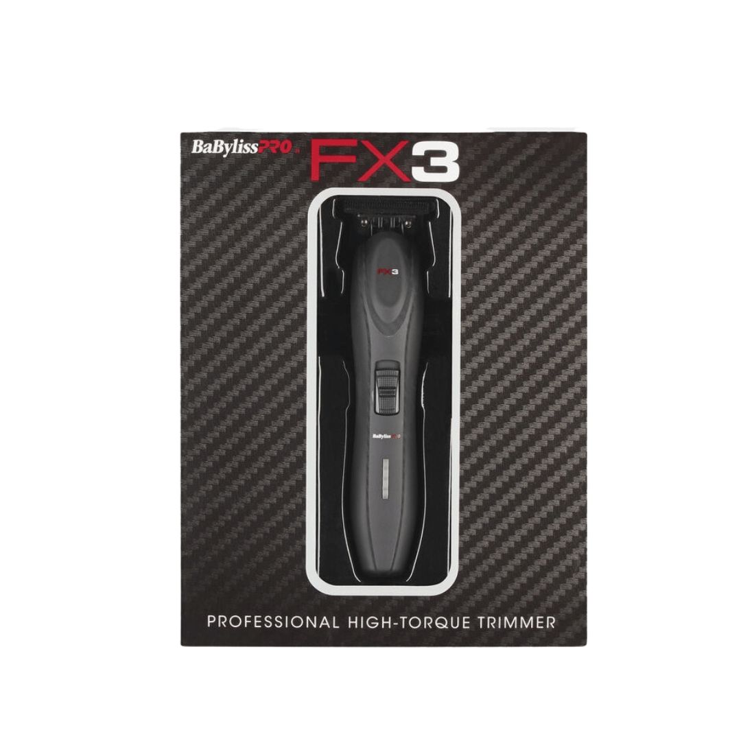 Box- BaBylissPRO-FX3-Matte-Black-Professional-High-Torque-Cordless-Trimmer-new