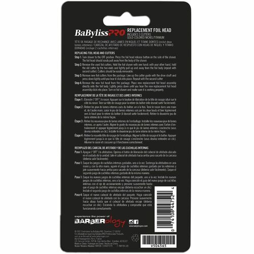 BaByliss Pro Black Replacement Foil & Cutter For FXFS2B, 074108447524