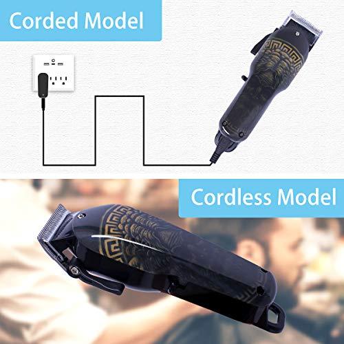 Hair Clippers - Rekidm Professional Hair Clippers Rechargeable Battery 2000Mah Hair Trimmer Full Cutting Kit for Men, Women, Kids, Baby - Cordless & Electric Corded Model - Safe and Durable Motor