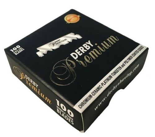 100 blade derby premium black color Box