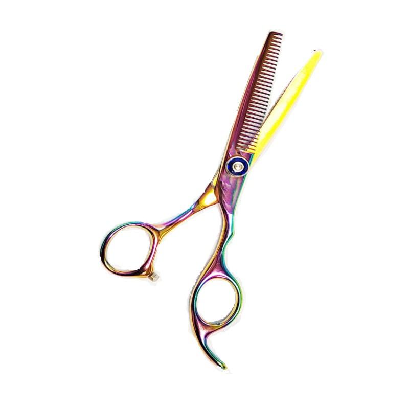 Kashi SLRT-20D, Professional Hair Cutting Scissor 6", Rainbow Color : TKSLRT-20D