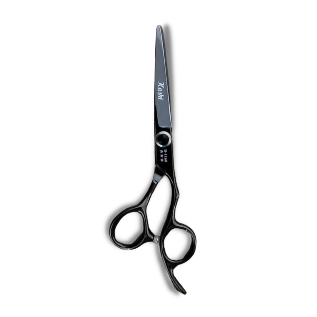 Kashi B-1160 Professional Shears, Hair Cutting Japanese Steel, 6" Black Color