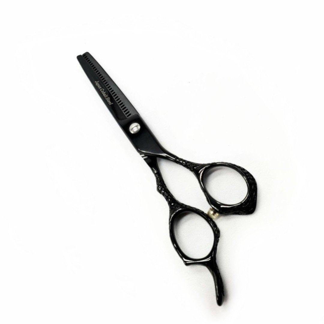 Kashi CB-542T Professional Thinning Shears Japanese Cobalt Steel 6.5 " 32 Teeth, Black color