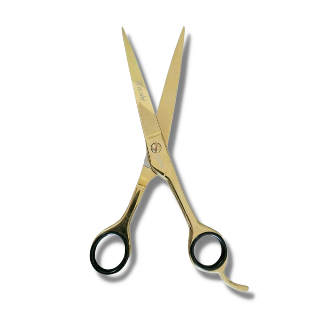 Kashi G-0775 Professional Hair Cutting Shears Japanese Steel , 7 inch Gold color