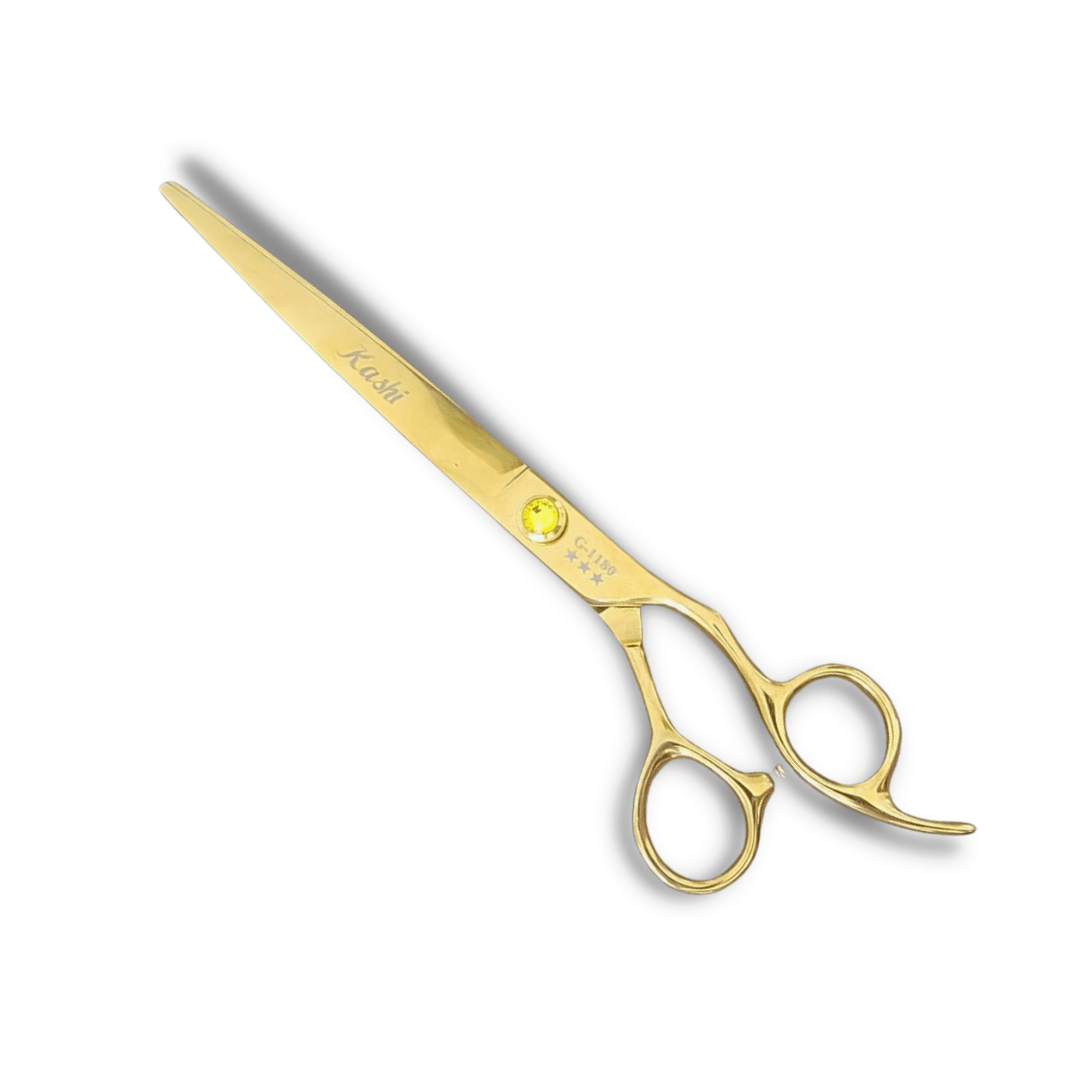 Kashi G-1180 Professional Cutting Shears, Japanese Steel 8 inch Gold Color