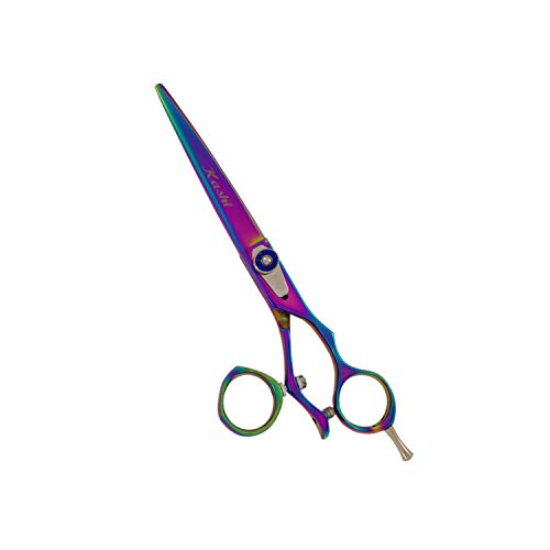 Kashi JR-505F Professional Swivel Rotating Thumb Styling Shears 7" Japanese Steel
