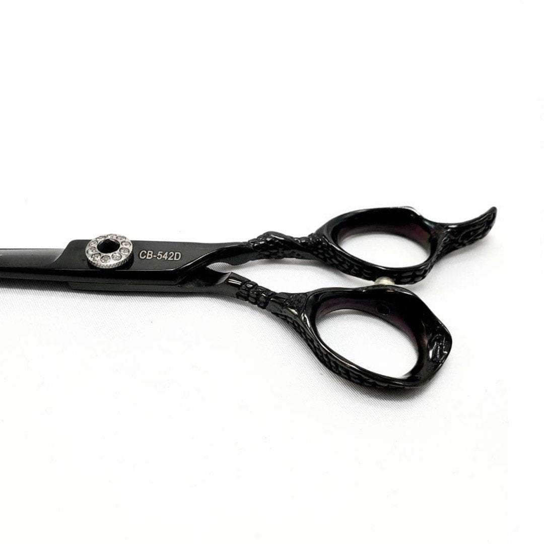 Kashi CB-542D Professional Shears, Hair Cutting Cobalt Steel, 6" Black Color