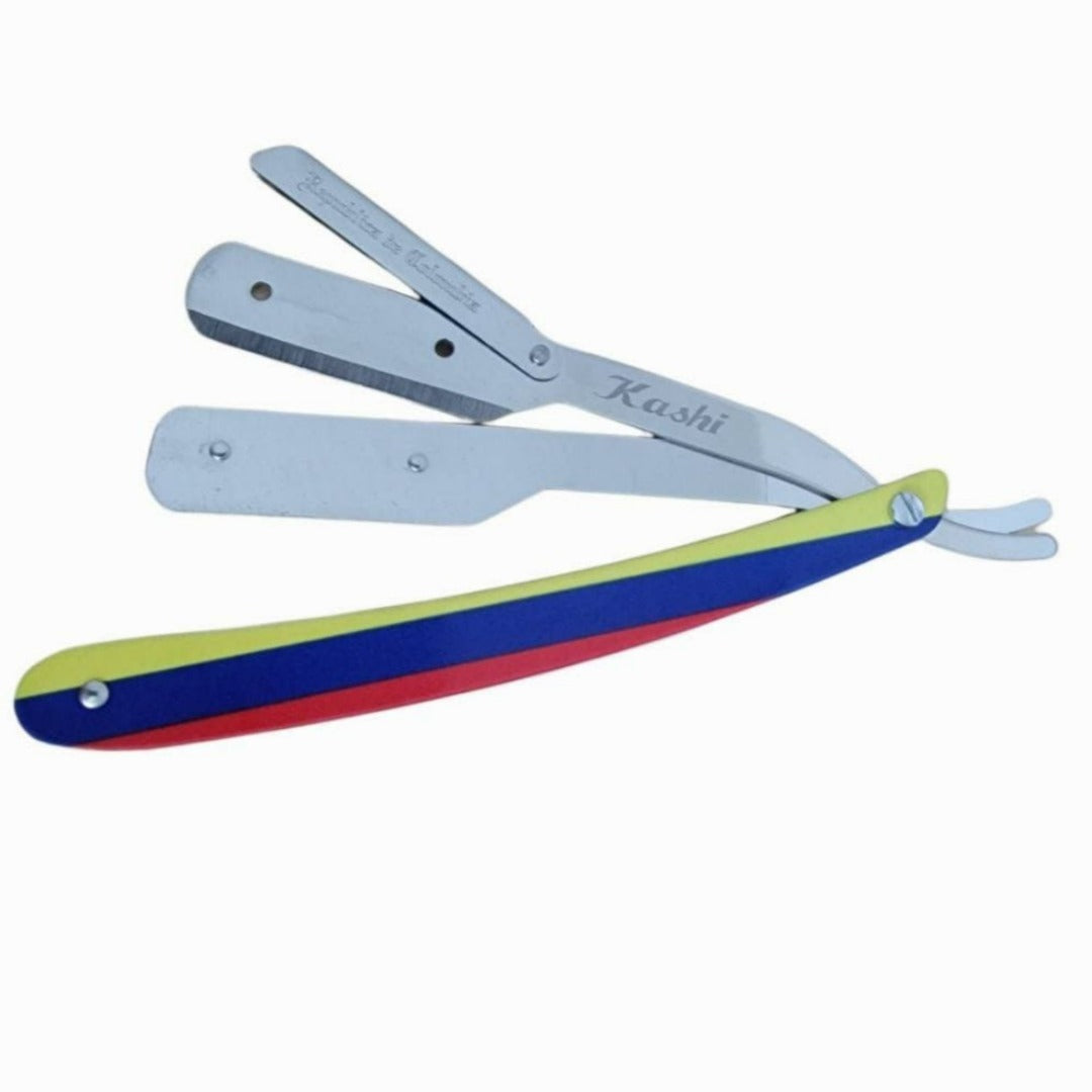 Kashi R-118CO Professional Straight Razors Blade Colombia Flag Design