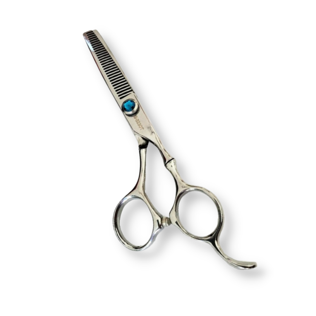 Set Kashi Professional Shears, Hair Cutting 6.5 "and Thinning Shears 6.5" 30 teeth, Japanese Stainless Steel, Silver Color