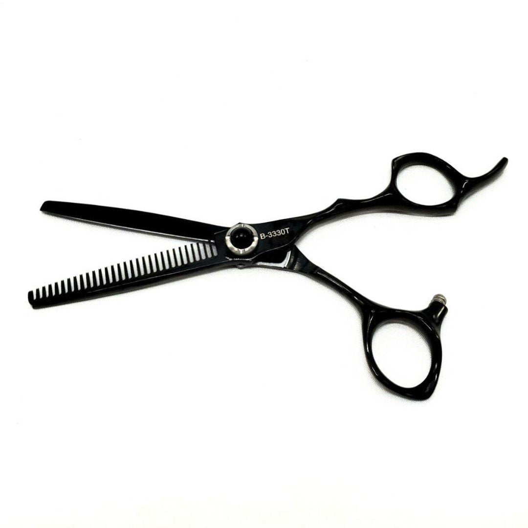Kashi Professional Shears, 30 teeth, Japanese Stainless Steel, Black Color