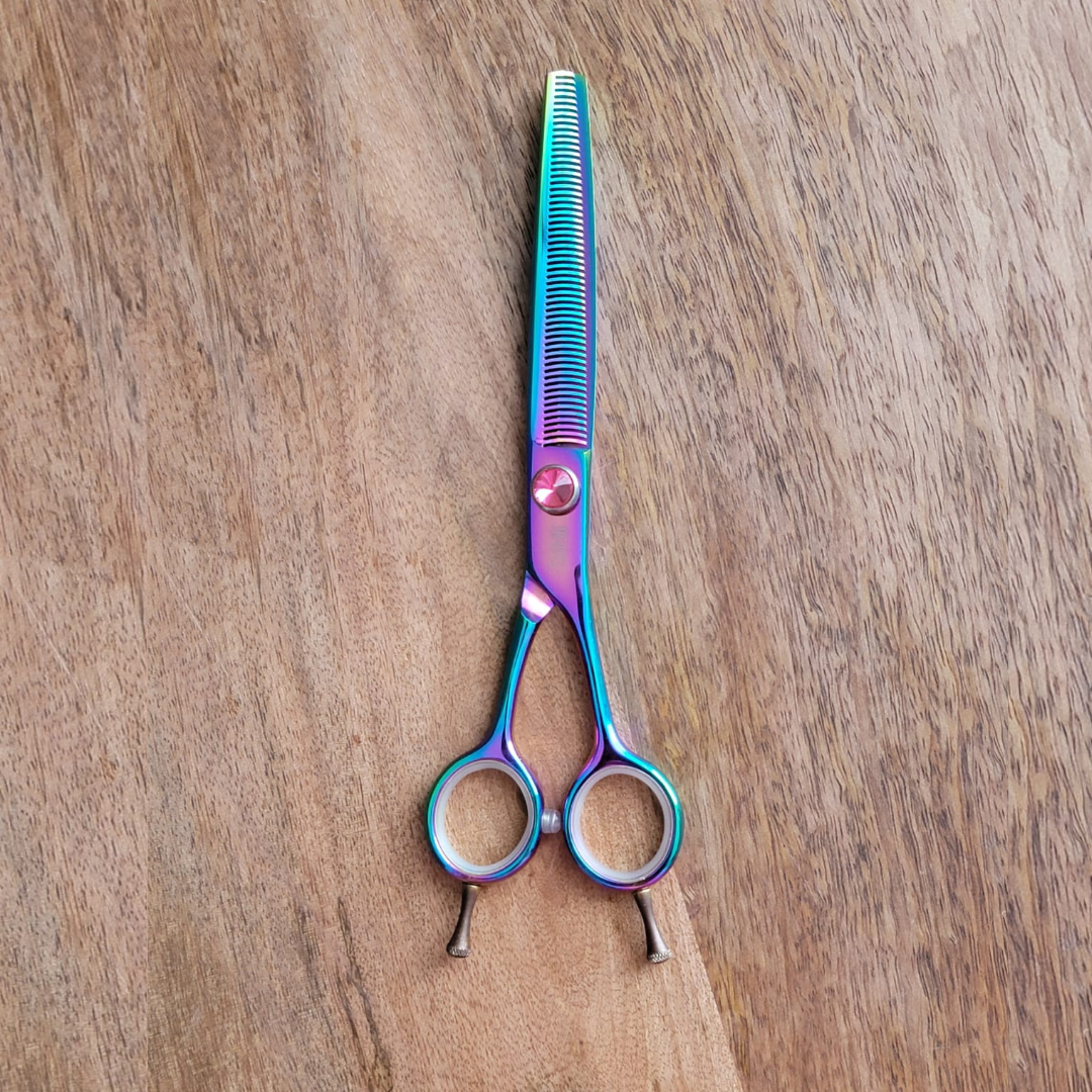 Kashi -Thinning- Hair -Shears - JR-80TL- Rainbow - Japanese -Steel