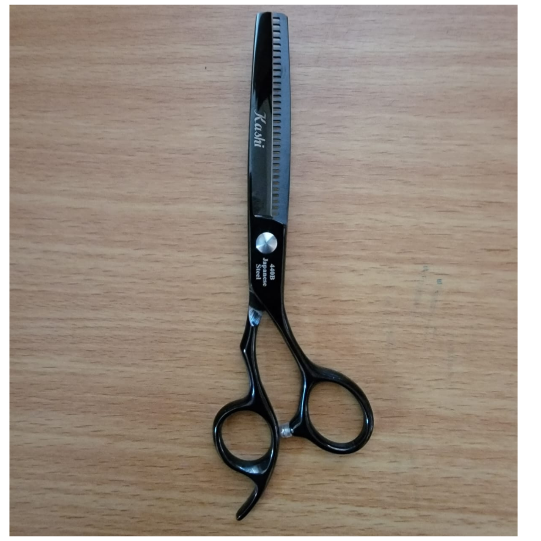 Kashi B-1132T Professional Thinning shears 6.5 inch Black color