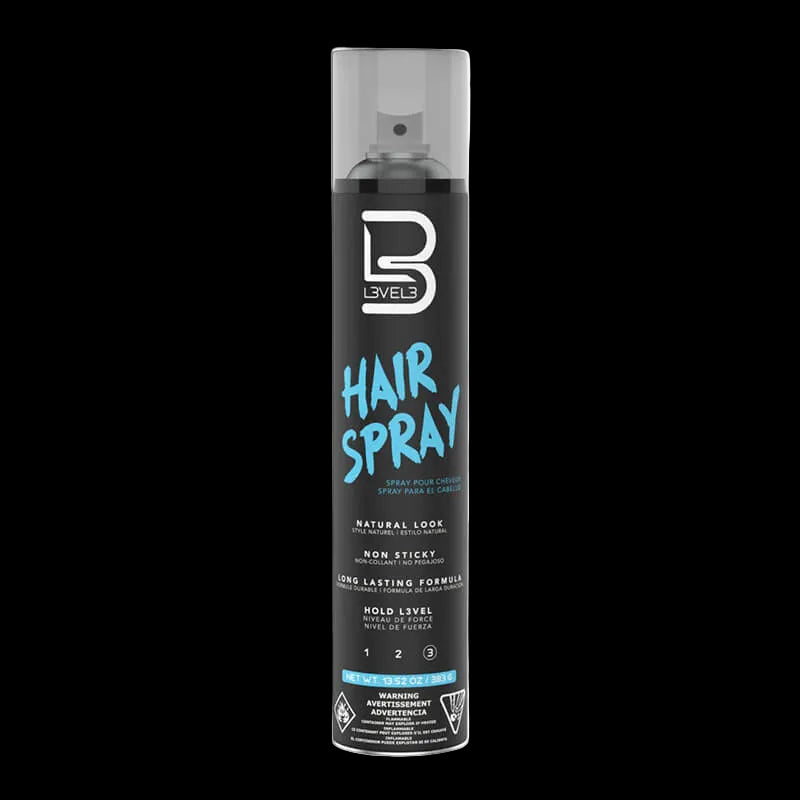 L3VEL3 Hair Spray Strong Hold 400ml – Natural Look, Non-Sticky, Level 3