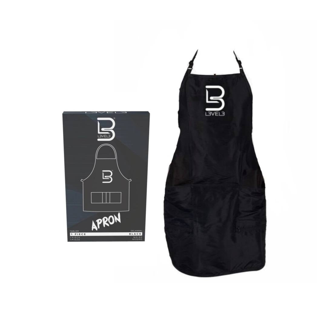 L3VEL3 Professional Apron, black color Model P013B
