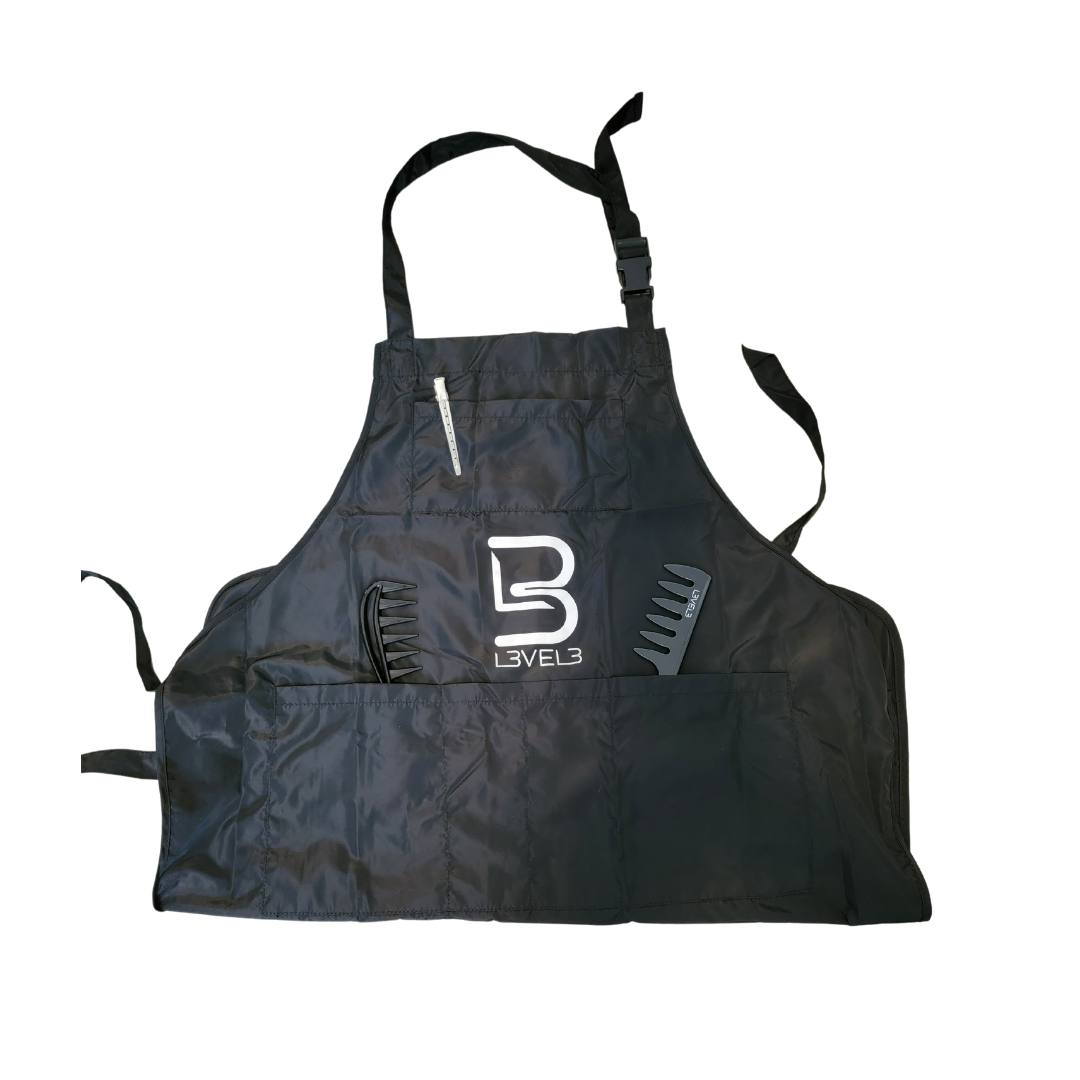 L3VEL3 Professional Apron, black color Model P013B-pocket
