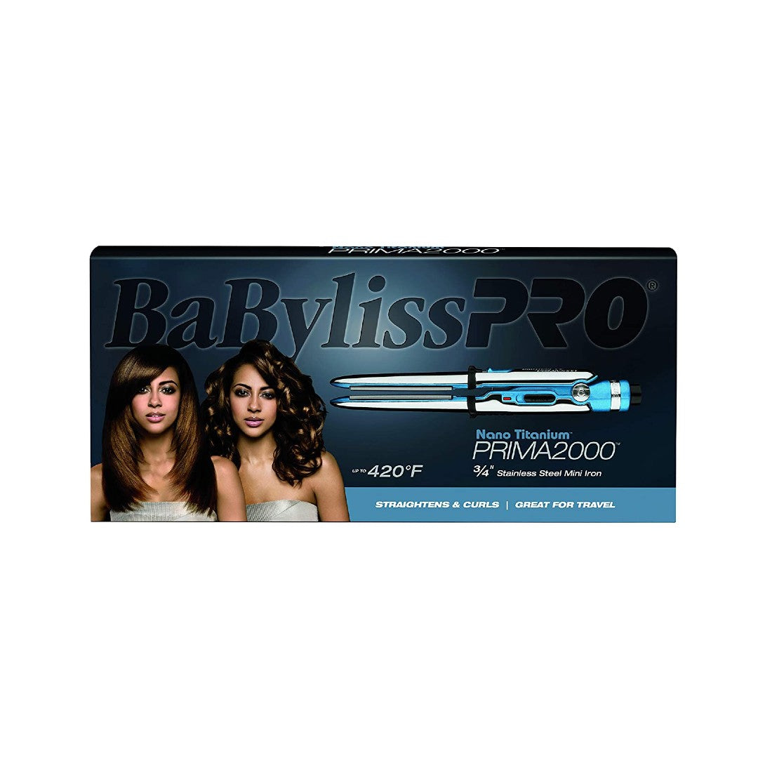 BaByliss PRO Nano Titanium Prima 2000 Mini Flat Iron 3/4"