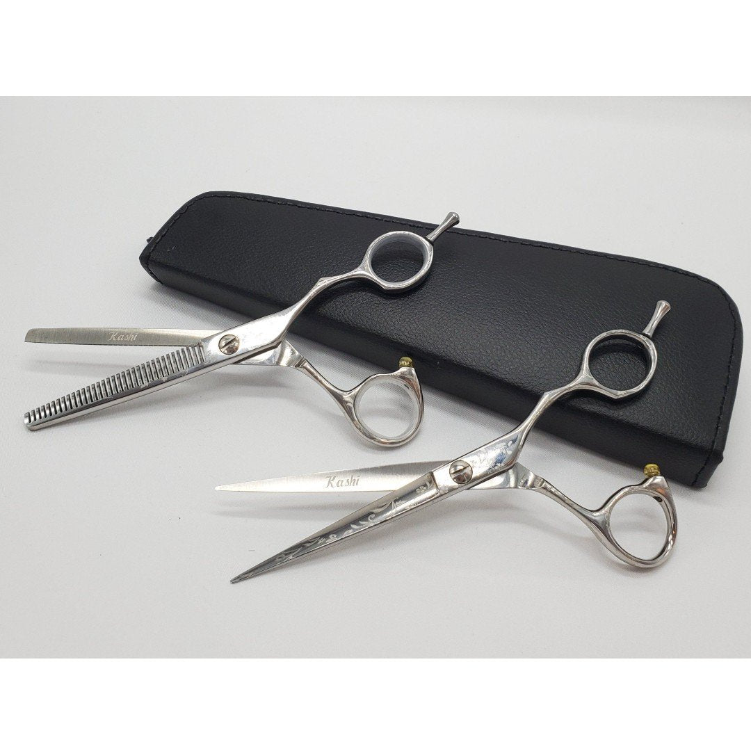 Set Kashi Shears, K-10T Thinning Texturizing 30 Teeth and K-10D Cutting Shears 6"