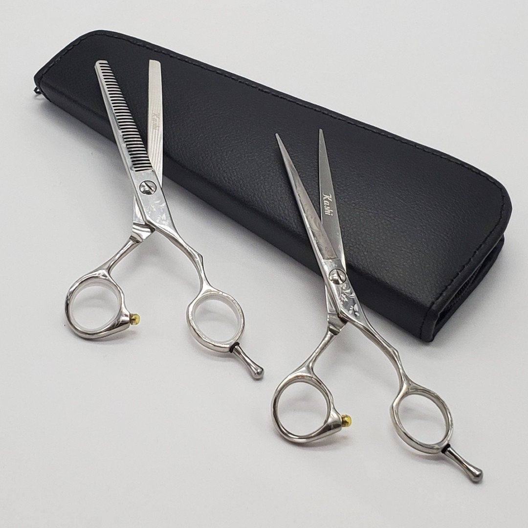 Set Kashi Shears, K-10T Thinning Texturizing 30 Teeth and K-10D Cutting Shears 6" : SET-KASHI-K-10T-10D