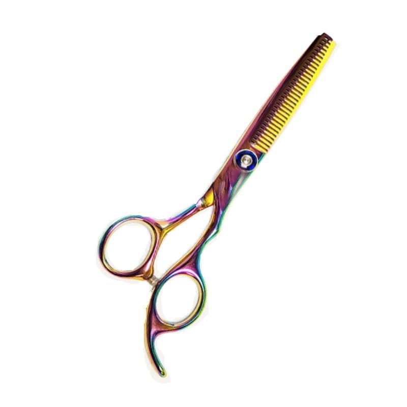 Kashi SLRT-20D, Professional Hair Cutting Scissor 6", Rainbow Color