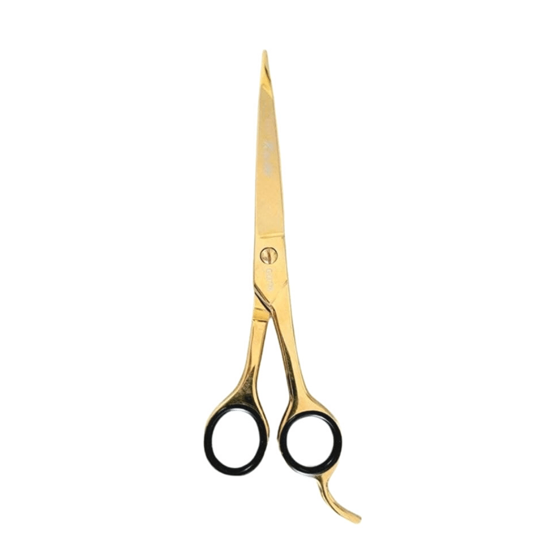 Kashi G-0775 Professional Hair Cutting Shears Japanese Steel , 7 inch Gold color