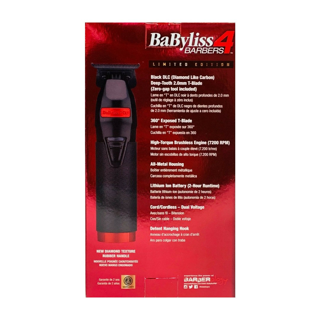 BaByliss PRO Red & Black FX Outlining Cordless Trimmer Carlos Estrella -Limited Edition