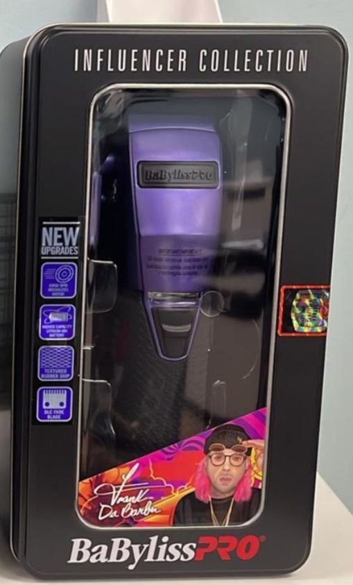 BaByliss Pro FX BOOST+ Purple Cordless Clipper - Influencer Collection - Frank Da Barber