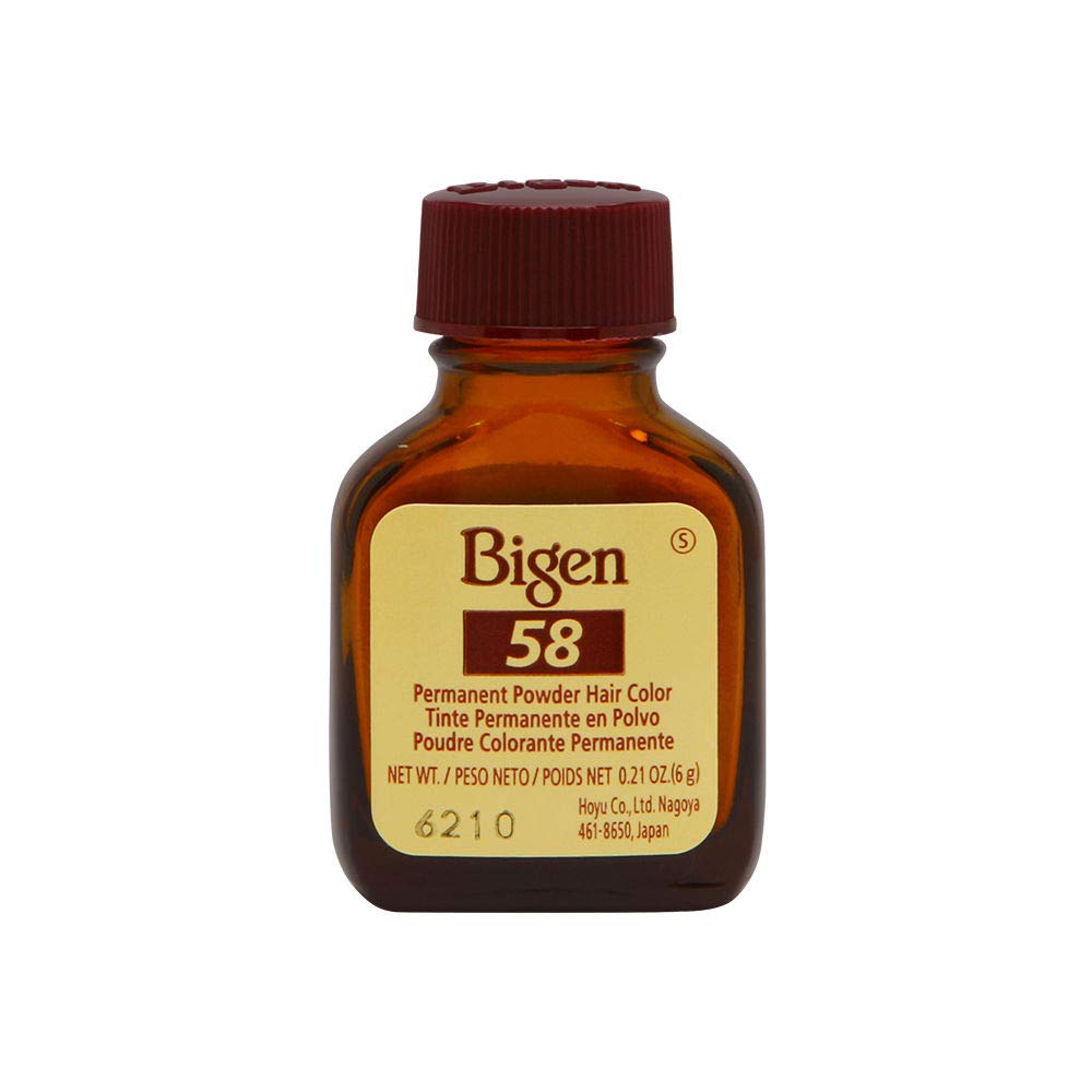 Bigen Permanent Powder Hair Color, Black Brown N. 58- 0.21 oz