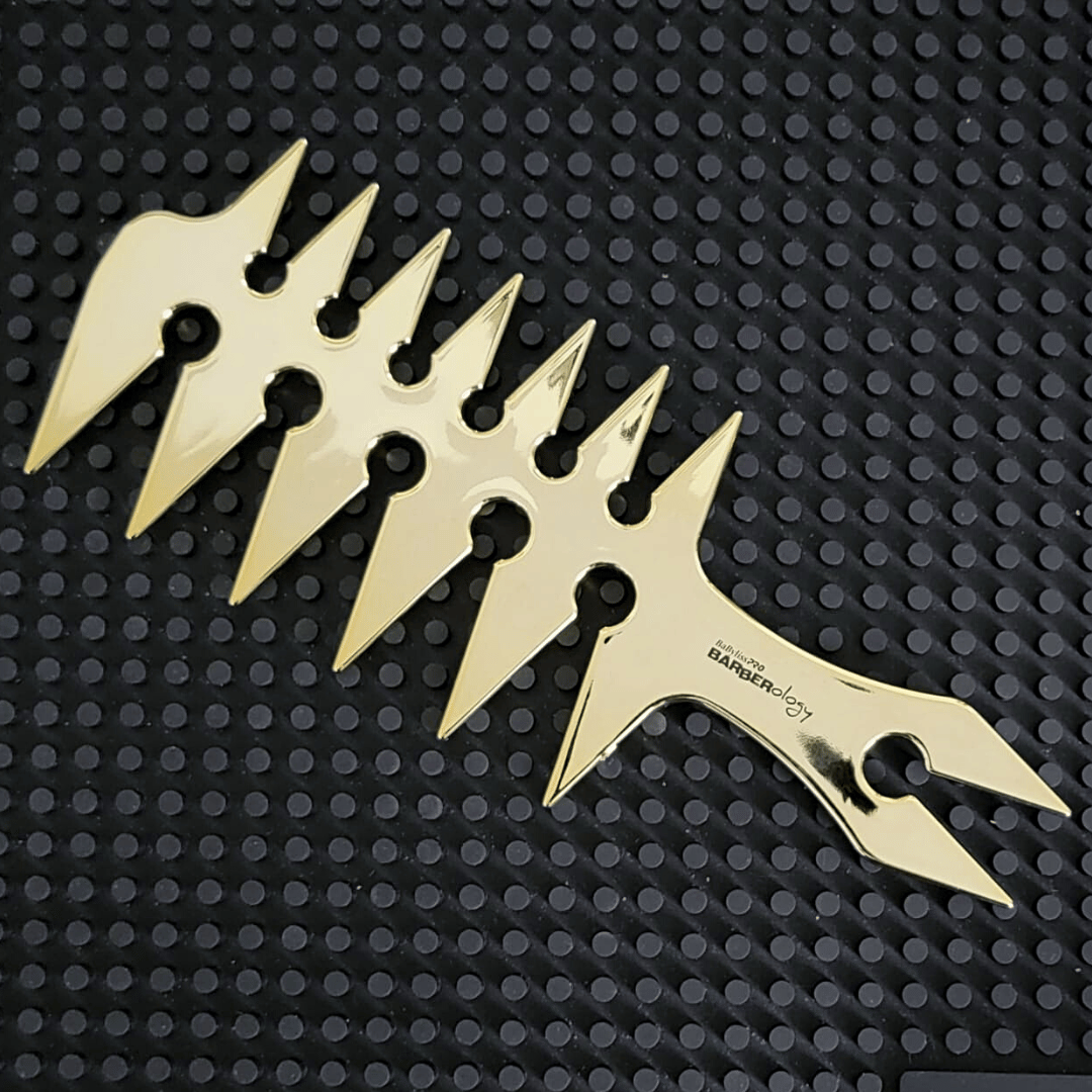 BabylissPRO Wide Tooth Styling Barber Comb GOLD