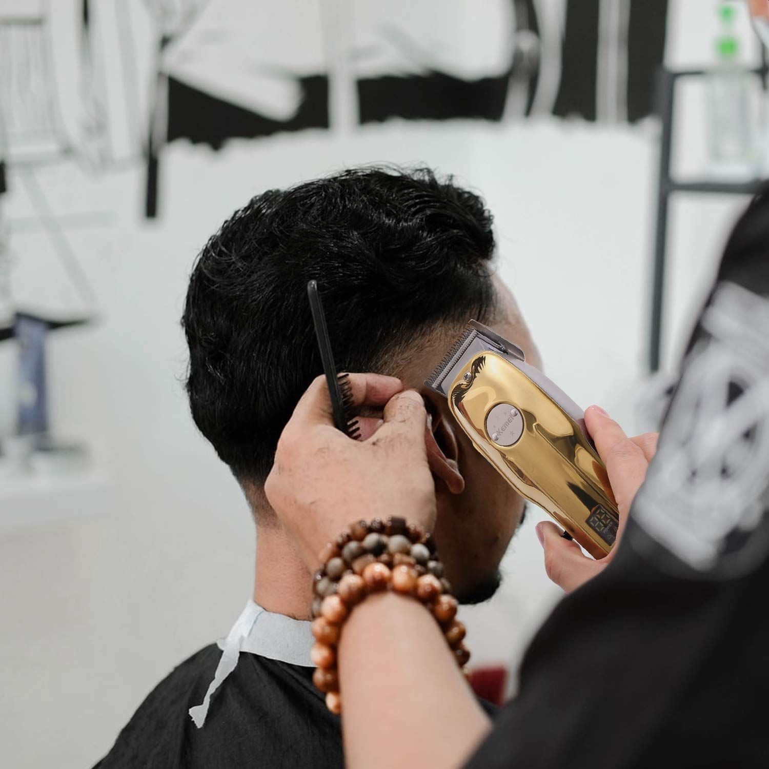 Kemei KM 1986 + PG Professional Cordless Hair Clipper | Trimmer 🔥 Gold Color,