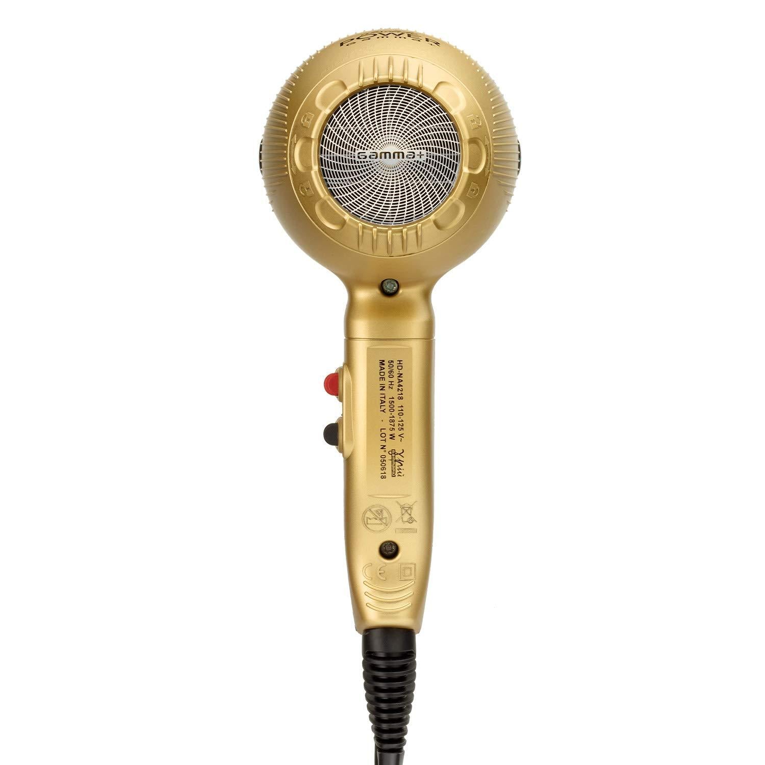 GAMMA+ Absolute Power Hair Dryer, Gold or Silver Color