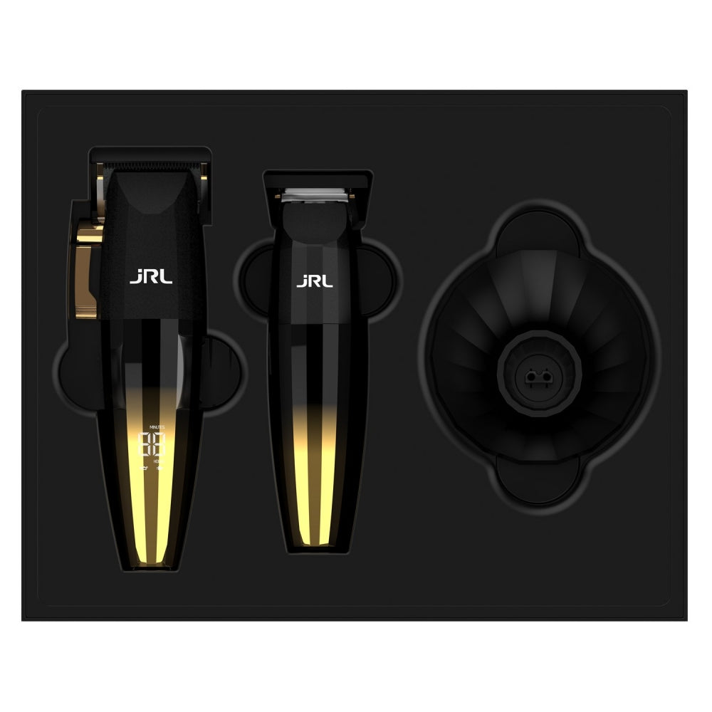 JRL Professional Fresh Fade 2020 Gold Clipper & Trimmer Set with Charging Base Limited Edition