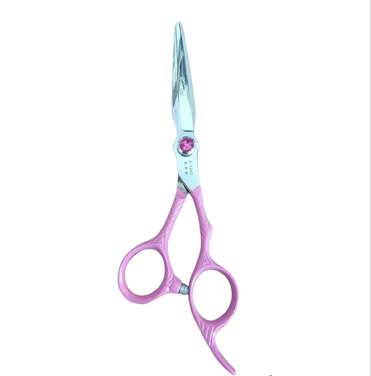 Kashi P-3460 Professional Shears, Hair Cutting Japanese Steel, 6 inch Pink Color