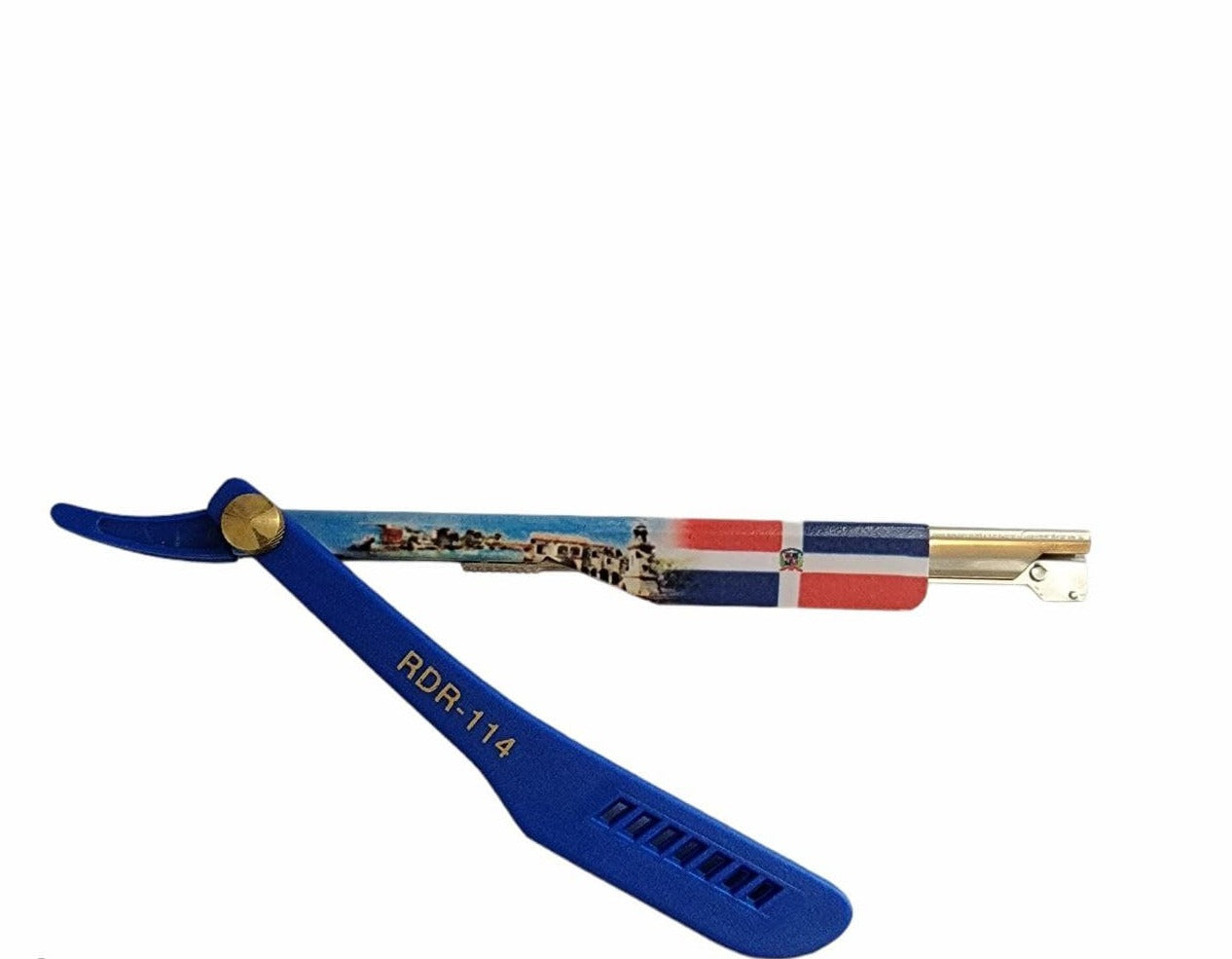 Kashi Professional Barber Razor Dominican Republic Flag Blue Color RDR-114